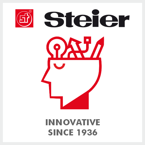 Graphic Head with ideas - Steier self-bonding technology - innovative since 1936
