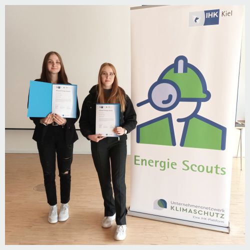 Grafik Steier Auszubildene mit bestandener Energie-Scouts Ausbildung, IHK Kiel