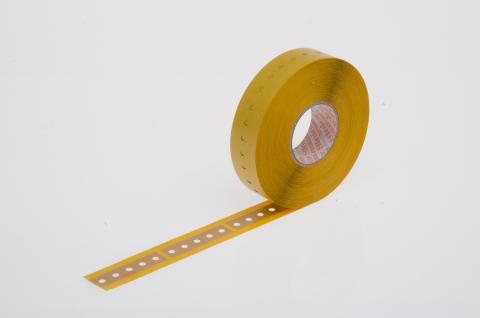Gurtverbinder für Radial-Gurtung, aus selbstklebender Folie, 16 x 63 mm, braun 