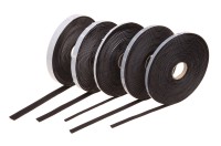 rolls of EPDM foam rubber, black, 2 mm thick