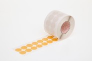 double-sided self-adhesive polyester foil dots, compatible with foodstuffs 25 mm