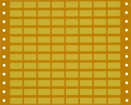 gelbe Geräte-Kennzeichnungsschilder mit Lochrand für Matrix-/Nadeldrucker, VE = 100 Bogen, 