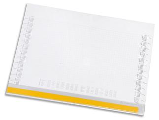 Selbstklebende Abdeckleiste für Schreibtischblocks 