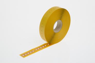 radial tape connector, self-adhesive paper, 16 x 63 mm, brown 