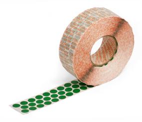 green self-adhesive fabric marking dots 12 mm