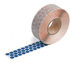 blue self-adhesive fabric marking dots 12 mm