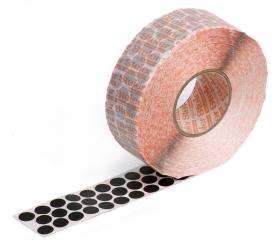 black self-adhesive fabric marking dots 12 mm