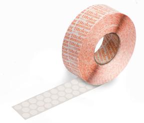 white self-adhesive fabric marking dots 12 mm