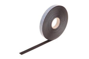 rolls of EPDM foam rubber, black, 2 mm thick 10 m : 19 mm