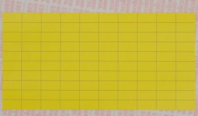 yellow fabric equipment labels for manual marking, supplied in packs of 100 sheets 10 x 20 mm, 100 Etiketten/Bg.