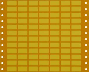yellow equipment labels with perforations for tractor feed printers; supplied in packs of 100 sheets 10 x 20 mm, 84 Etiketten/Bg.